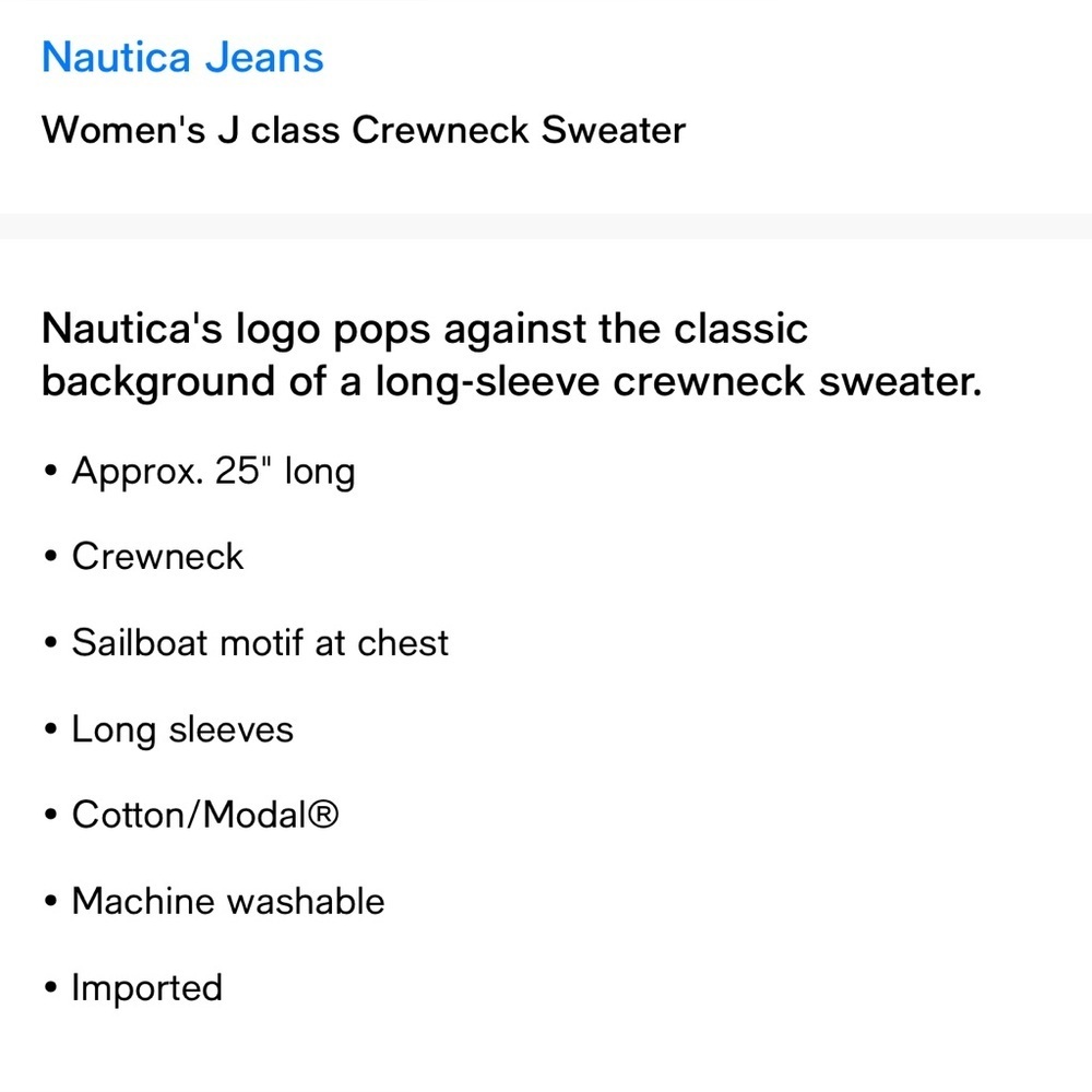 Nautica Women’s Crewneck Pullover Sweater,‎ Pink, Size Medium, NWT - Picture 6 of 6